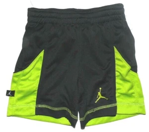 Air Jordan Nike Dri-Fit Boys Black Green Shorts Size 4 NWT - Picture 1 of 2