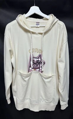 Sudadera con Capucha Skechers Bobs Marfil Pullover “Catitude” con Bolsa Canguro L Foto 1 de 4