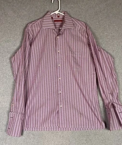 Luchiano Visconti Men's Large Dress Shirt Multicolored Striped French Cuff - Imagen 1 de 9