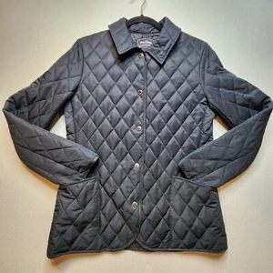 Steve Barrys Womens Jacket Coat Medium Black Quilted Button Pockets Lightweight - Picture 1 of 11