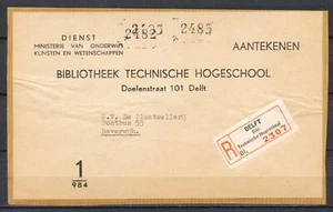 DELFT Bibl. Technische Hogeschool - Op adreslabel DIENST-PAKKET Mn228 - Imagen 1 de 2