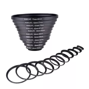 26-82mm Lens Filter Step Up Ring Adapter set for SLR Camera Lens as Hood 11pcs - Picture 1 of 13