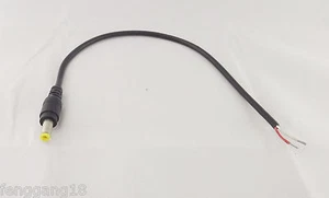 CCTV DC Power Plug Male Connector 5.5mm x 1.7mm Male Socket With Cord Cable 30cm - Picture 1 of 3