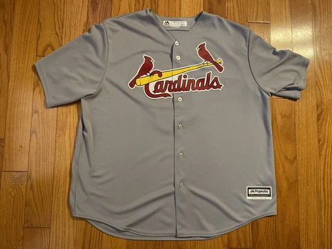 St. Louis Cardinals Yadier Molina Jersey Size 2XL Gray Majestic Cool Base Cover