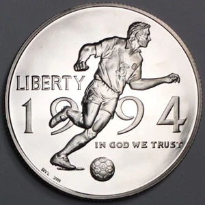 1994-P World Cup Soccer Half Dollar - Gem Proof (PR) KM#246 - HDC94P-PC - Picture 1 of 5