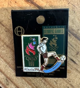 1996 Atlanta Centennial Olympics Men's Soccer Vintage Lapel Hat Pin NEW - Picture 1 of 12
