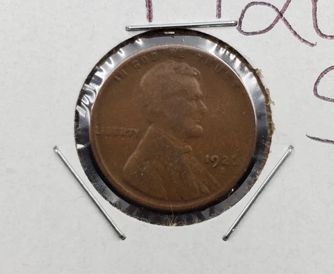1926 S 1c Lincoln Wheat Cent Penny Coin Circulated Good / VG Circ Semi Key Date Cover