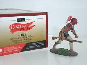 BRITAINS 16012 CLASH OF EMPIRES WOODLAND INDIAN CROUCHING ADVANCING WITH MUSKET