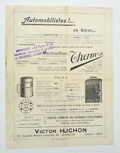 Automobilia années 1920 : Réchauffeur Therm'x - Brevet Louis Lumière / Huchon