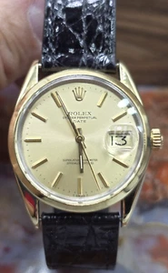 Rolex 1550 OysterPerpetual 18k Gold Factory Platted Watch Great Price - Picture 1 of 22