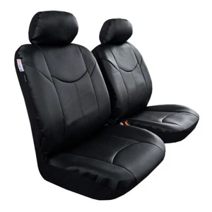 Leather Seat Covers For Nissan Navara D22 D23 D40 NP300 Accessories Black Front - Bild 1 von 3