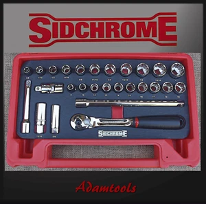 new - Sidchrome 1/2"Dr 27 Piece socket set in a case - Picture 1 of 2