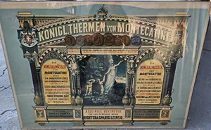 1884 PÓSTER PUBLICITARIO RICHTER & SPARIG PARA AGUA MINERAL ITALIANA MONTECATINI - Imagen 1 de 12