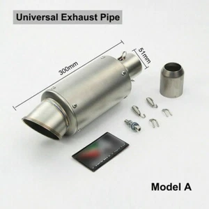 Exhaust Muffler Pipe Motor Silencer Tube Stainless Steel 51mm Silencer Tube - Picture 1 of 2