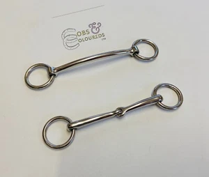 MULLEN MOUTH & JOINTED OVERCHECK/BRADOON BITS,  RACING BIT, BRADOON *FREE POST* - Picture 1 of 3