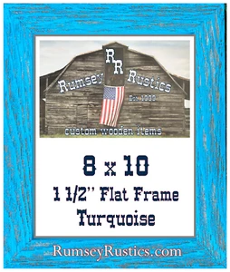 8x10" turquoise washed barnwood rustic primitive barn picture frame color wood - Picture 1 of 28