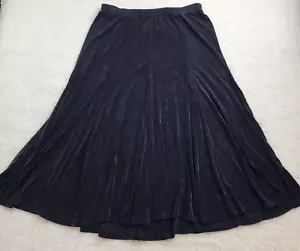 Laura Ashley Rock Medium schwarz Samt Swing fließend Midi Goth launisch Fee Witchy - Bild 1 von 5