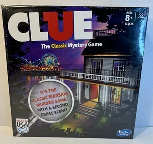 CLUE Classic Mystery Game Mansion Murder Game with 2nd Crime Scene NIB - Picture 1 of 4