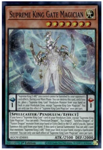 Yugioh! - Supreme King Gate Magician - AGOV-EN001 - Super Rare - 1st Ed - NM/M
