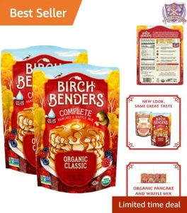 Organic Pancake Waffle Mix Whole Grain 80 Oz Just Add Water Family Pack - Picture 1 of 11