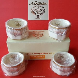 4er Set Noritake Japan Elfenbein Knochen China 9737 Barrymore Serviettenringe. Neu im Karton - Bild 1 von 10