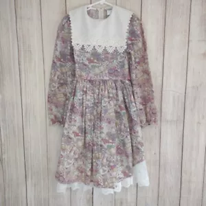 Vintage Bryan Girls Prairie Cottagecore Dress Lace Tea Party Gunnie Sac STYLE 8 - Picture 1 of 19