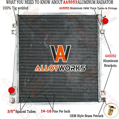 2 Row Aluminum Radiator For 2002-05 Ford Explorer /Mercury Mountaineer 4.0L 4.6L - Image 1 of 4