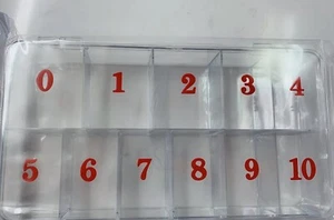 new empty storage container box with 11 red number case UK stock - Picture 1 of 2