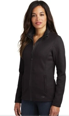 OGIO Black Grit Jacket Textured Full Zip Mock Pockets Women’s Athletic Large - Image 1 of 4