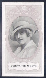 WILLS SCISSORS-ACTRESSES (MAUVE SURROUND)-#23- CONSTANCE WORTH