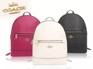 NWT Coach C5680 Kenley Backpack in Crossgrain Leather ~Bright Violet~ - Picture 1 of 7