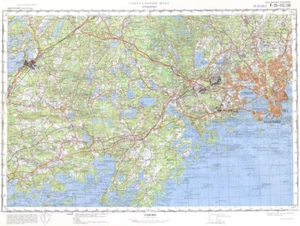 Russische sowjetische Militär topografische Karte - HELSINKI (Finnland), 1:100 000, NACHDRUCK - Bild 1 von 5