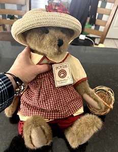 Vntg Boyds Bears Bean Head Plush Emma Jean Bearsworth With Tag 17” - Picture 1 of 10