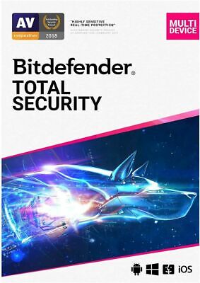 BITDEFENDER TOTAL SECURITY 2023 With 200mb VPN - 10 PC DEVICE  YEAR - DOWNLOAD • 18.25£