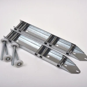 Garagentor Quick Turn Top Befestigung Halterungen mit (4) Nylon Rollen niedrige Kopffreiheit - Bild 1 von 4