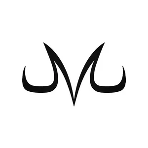 2x Majin Vegeta M Symbol Dragon Ball Buu Saga Vinyl Decal Sticker Different - Picture 1 of 1