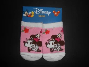 Pink Disney Baby Socks Minnie Mouse Print Size 6-12 Months - Picture 1 of 2