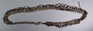 ANTIQUE VINTAGE SILVER TONE TRIBAL BELLY DANCE BELT 28 - 36" CY6 J88CR CL88CR - Picture 1 of 9