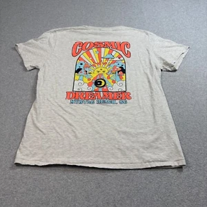 Vintage Cosmic Dreamer Myrtle Beach Shirt Men XL Gray Mushroom Celestial Rainbow - Picture 1 of 8