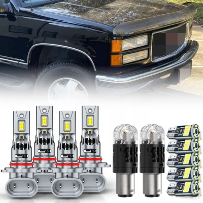 For GMC C10 C/K Sierra 1994-98 LED Headlight Turn Signal Side Marker Light Bulbs - Image 1 of 4