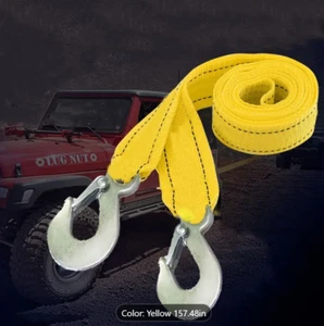 5Tons Tow Strap with 2 Hooks Vehicle Heavy Duty Recovery Rope For Emergency Car - Picture 1 of 8