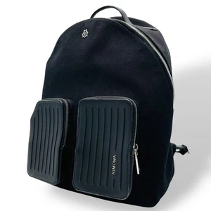 RIMOWA Never Still Backpack Canvas Leather Black 31x42x17 Stylish Bag Excellent - Picture 1 of 20