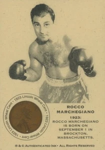 Rocky Marciano originaly Rocco Marchegiano Boxing w/ 1923 Lincoln Wheat Cent NM - Picture 1 of 5