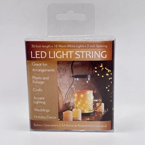 LED ~Crafting Light Set ~ Battery Operated/36 Inch/18 Warm White - Picture 1 of 2