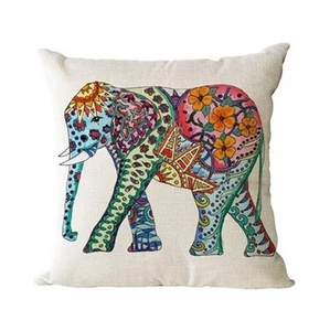 2pcs Elephant Decoration Cushion Pillow case Cover, Thick, durable 45cm x 45cm - Picture 1 of 4