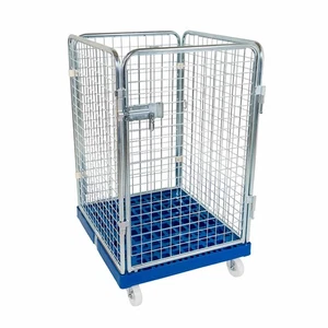 Rollbehälter Metall Diebstahlschutz - 4seitig - Nutzhöhe 1020mm - Rollpl Schwarz - Bild 1 von 2