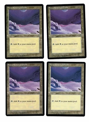 4x (LP) SNOW COVERED Plains Ice Age Magic the Gathering Wizards of the Coast - Image 1 of 2