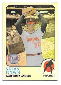 NOLAN RYAN REFRACTOR 2002 TOPPS CHROME ARCHIVES RESERVE 60 1973 220 ANGELS HOF - Picture 1 of 4