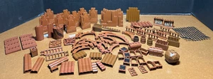 Lego vintage marrón castillo puertas rocas paredes ventanas eructos troncos arcos lote 100+ - Imagen 1 de 12