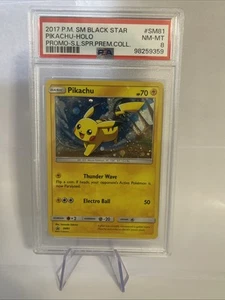 Pokemon Pikachu Holo Shining Legends Promo SM81 PSA 8 NM-MT SM BLACK STAR RARE - Bild 1 von 4